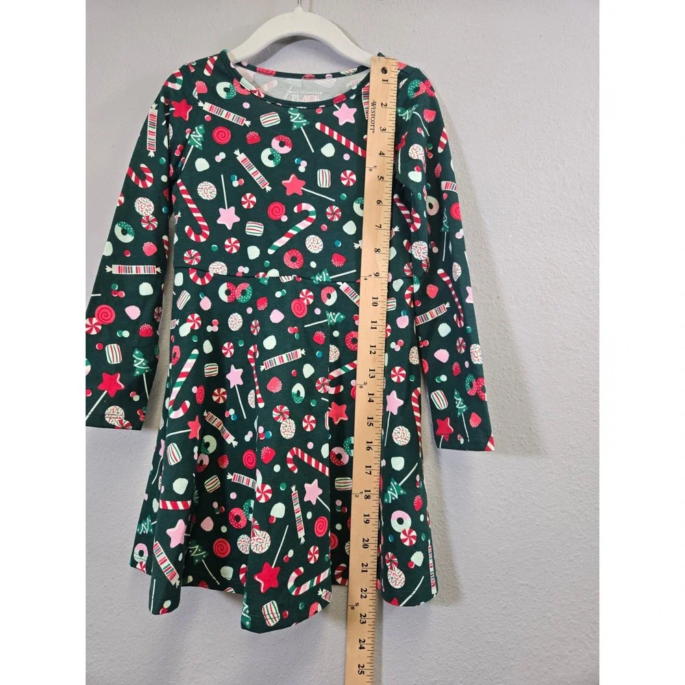 The Children's Place Holiday Christmas Candy Print Skater Dress 4T